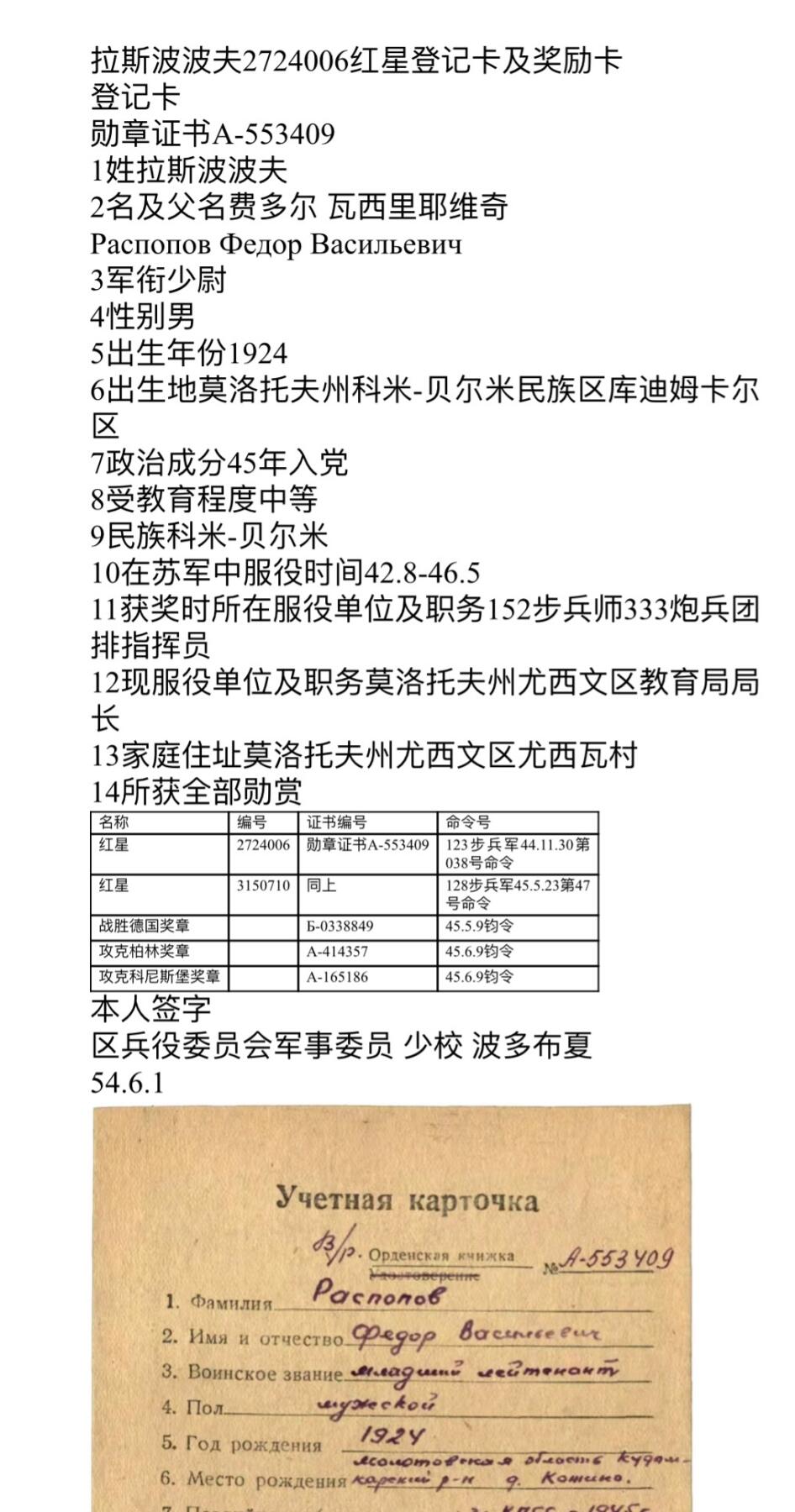 大猫徽章拍卖第255期  苏联红星勋章3⃣️ 档案齐全