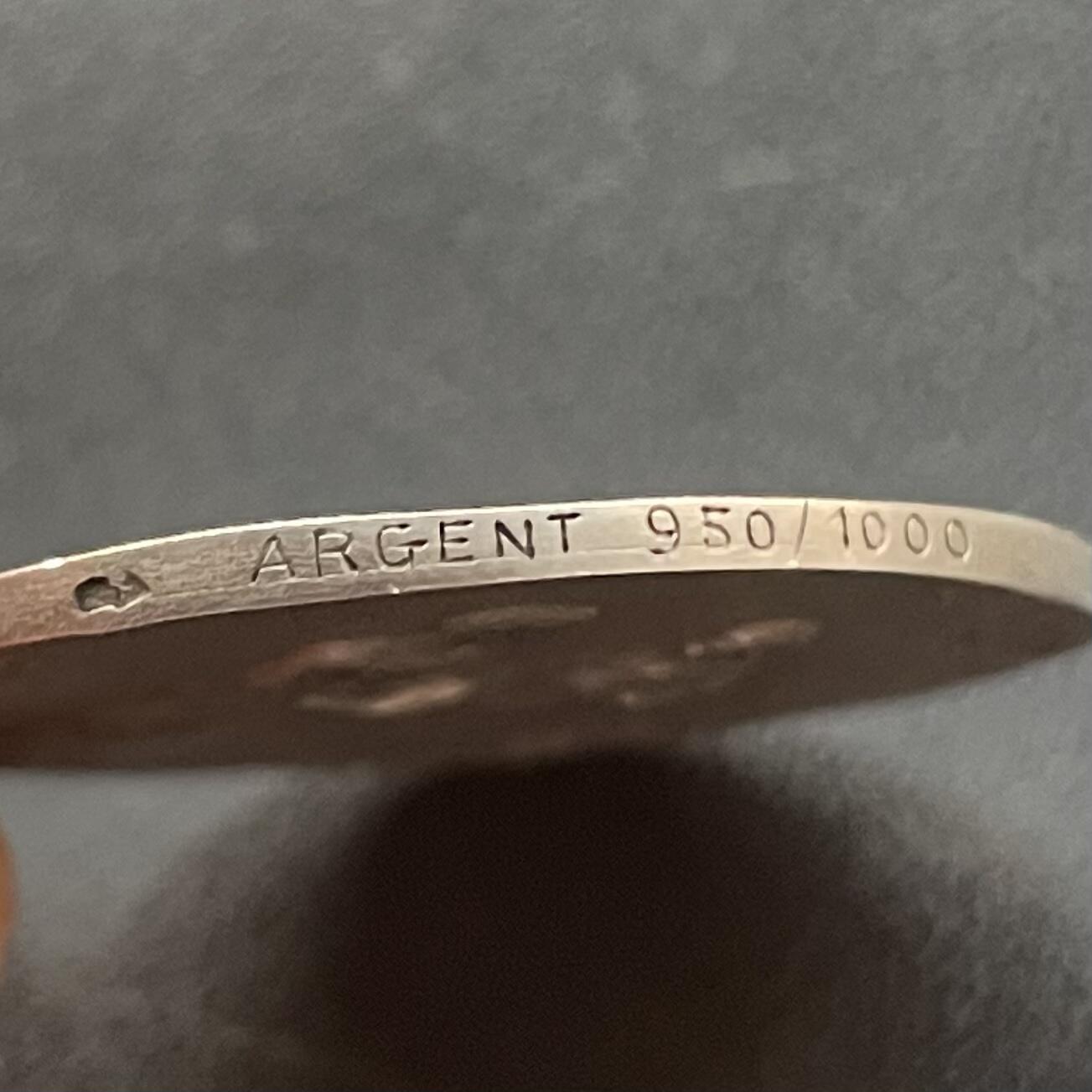 「木头集藏」中秋精品专场！ 1915年法国婚礼银章  直径：30 mm，10.6 g，边铭：菱形厂标 ARGENT野猪头银标 950/1000，少见婚章，品相不错。