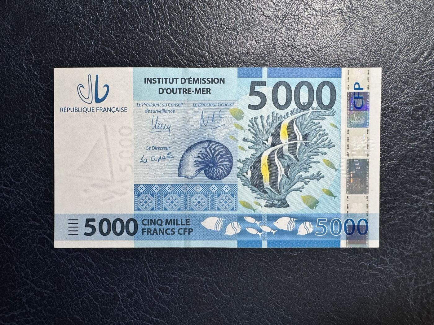 收藏联盟Quantum Auction 第376期拍卖  法属太平洋2014年版5000法郎 品相全新UNC 稀少品种