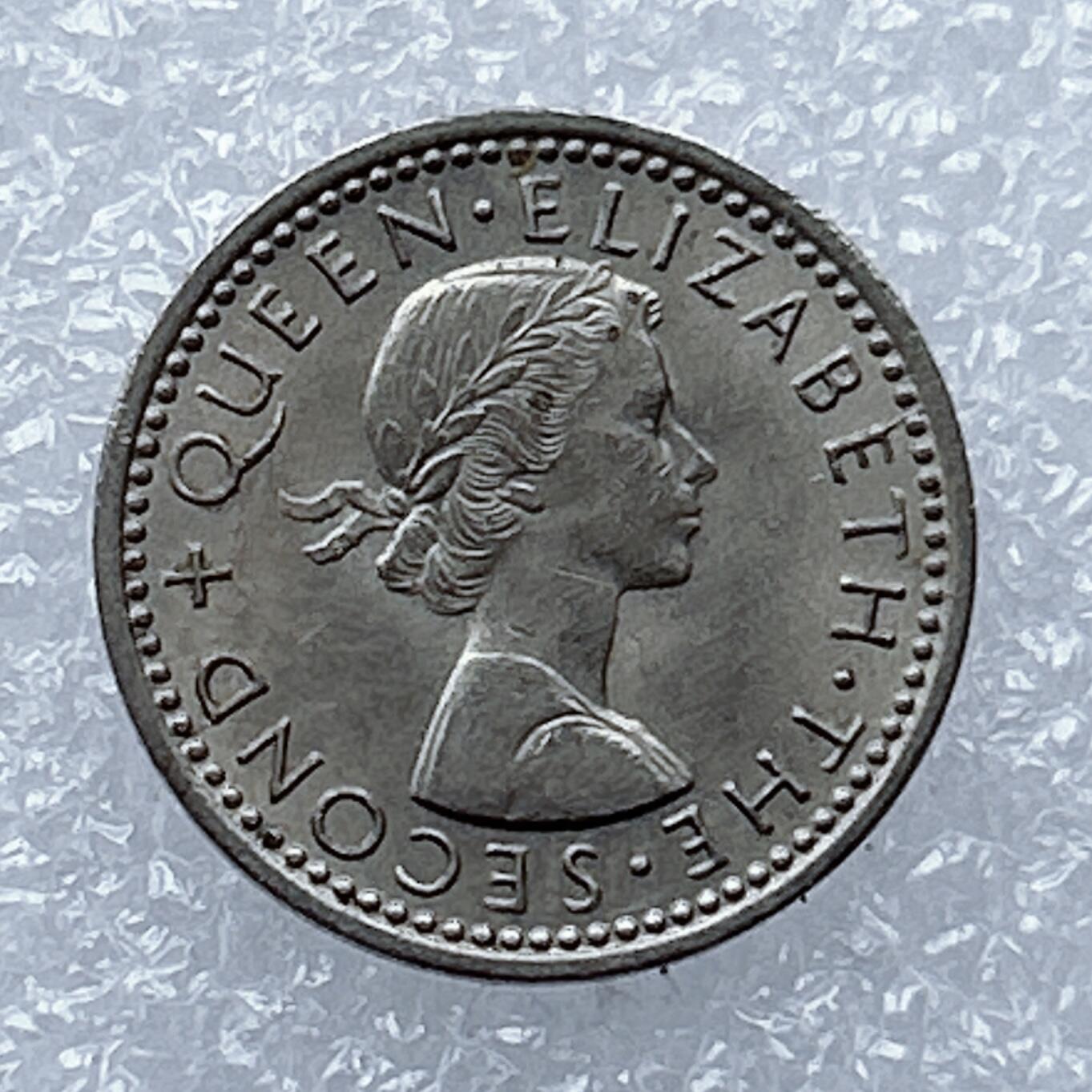 海外回流1元起拍小铺 各国钱币散币场 第16期 新西兰1958年3便士镍币 伊丽莎白女王版