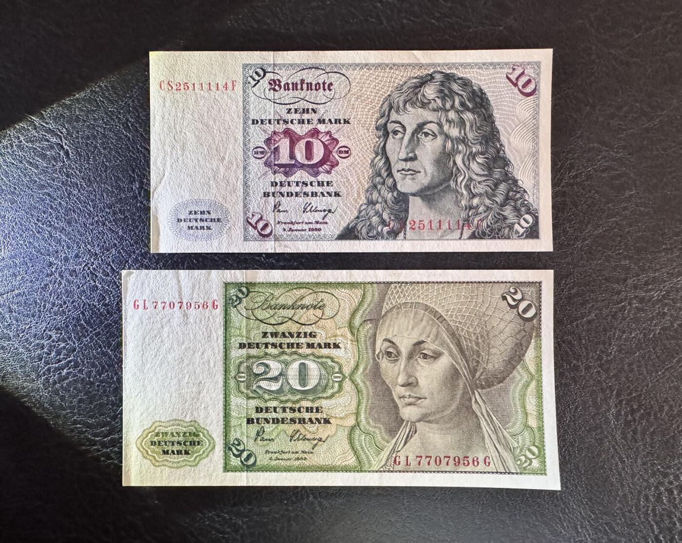 收藏联盟Quantum Auction 第376期拍卖  德国联邦1980年10和20马克 品相AU