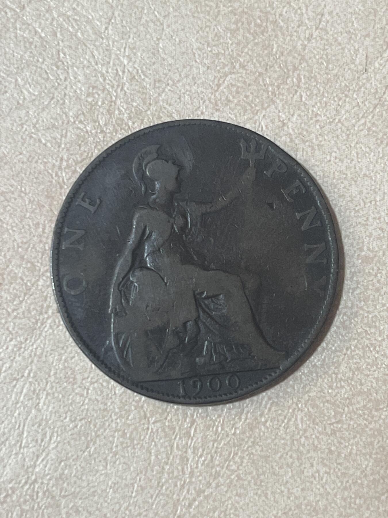 硬币钱币专拍 英国一便士1900维多利亚女王