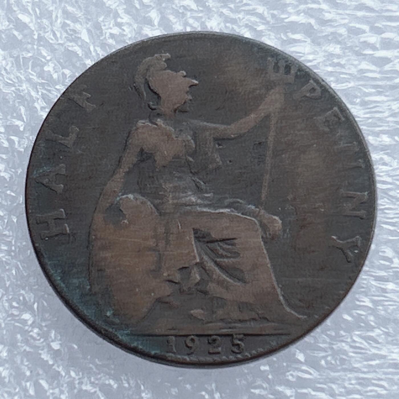 海外回流1元起拍小铺 各国钱币散币场 第16期 英国1925年1/2便士铜币