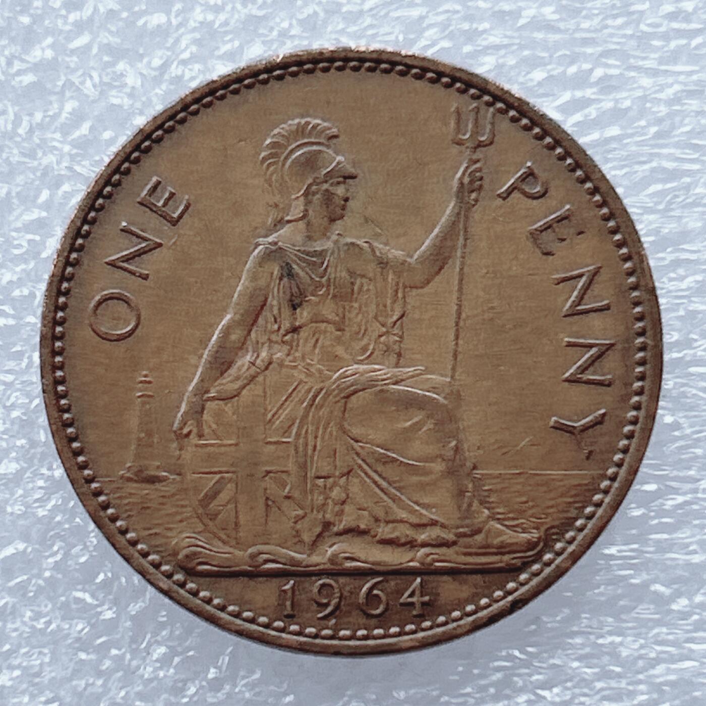 海外回流1元起拍小铺 各国钱币散币场 第16期 英国1964年1便士 伊丽莎白女王版