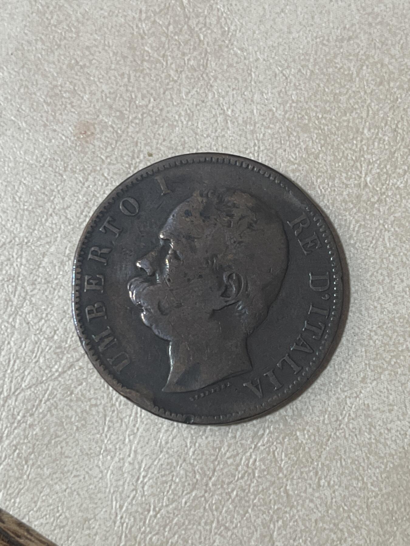硬币钱币专拍 意大利10分1893年