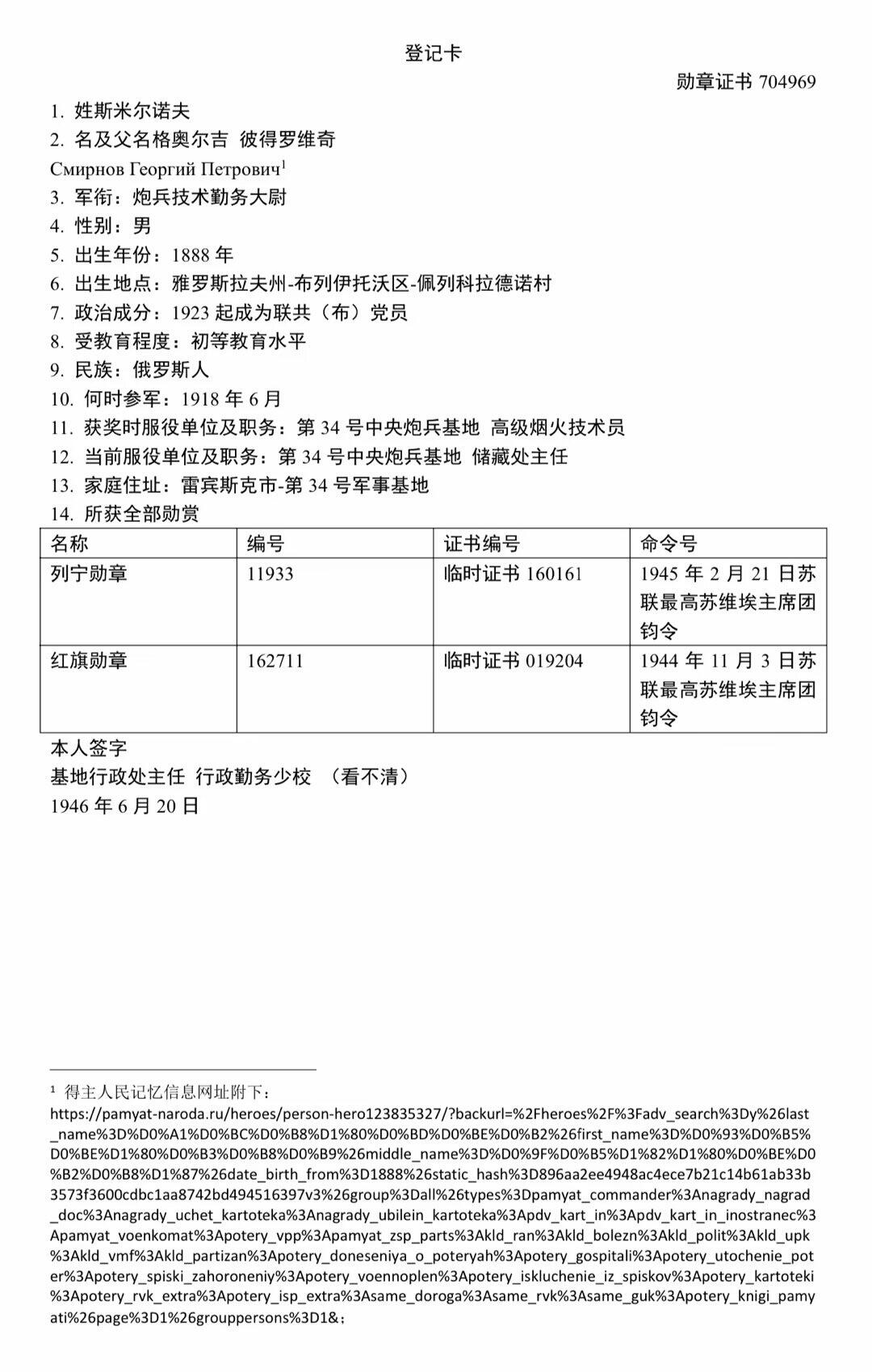 大猫徽章拍卖第255期  苏联红旗勋章3⃣️ 服役有档
