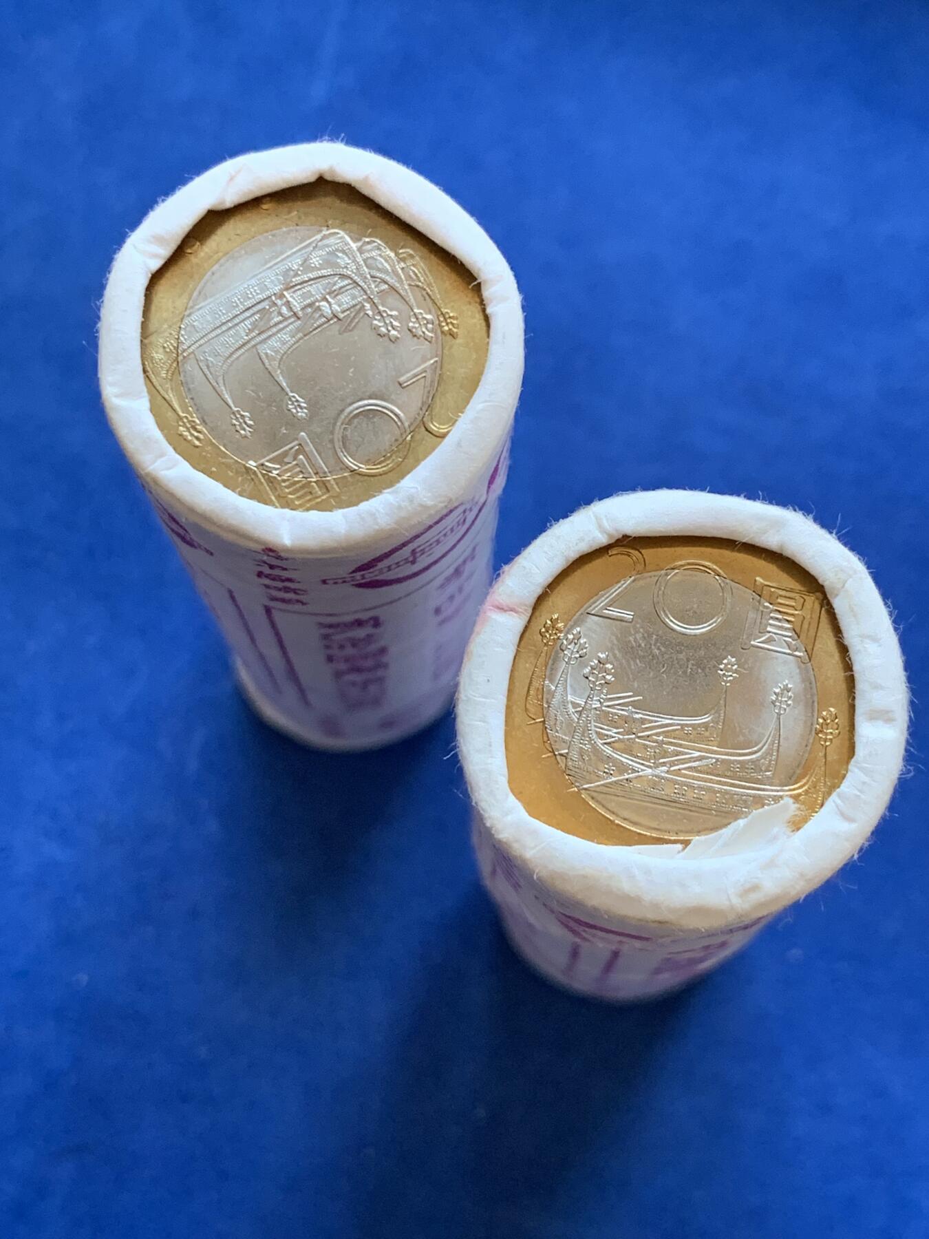 《竞宝斋》第307场   周日，周一,周二 3场连拍 （全场包邮） 中国台湾省莫那鲁道20元纪念币，原卷全新！2卷一起出