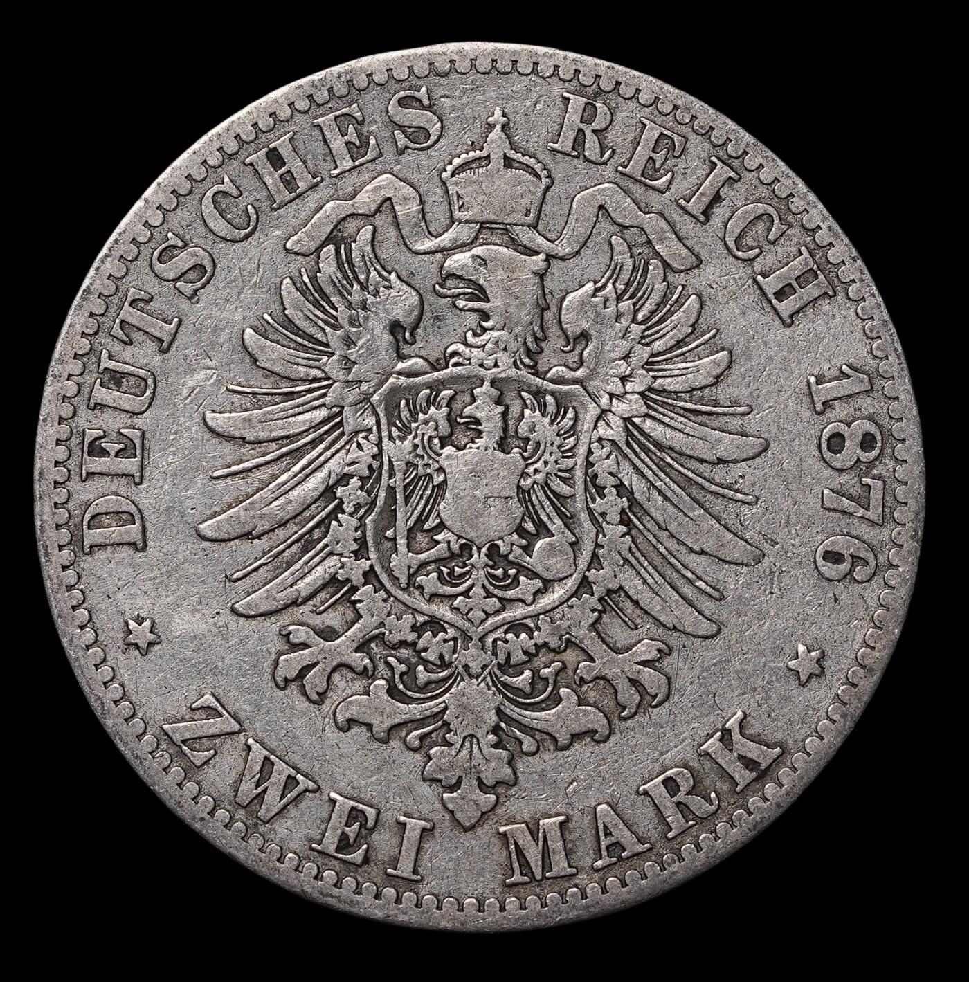 修遠堂世界钱币第三十九期 全场包邮 1876年普鲁士2马克银币