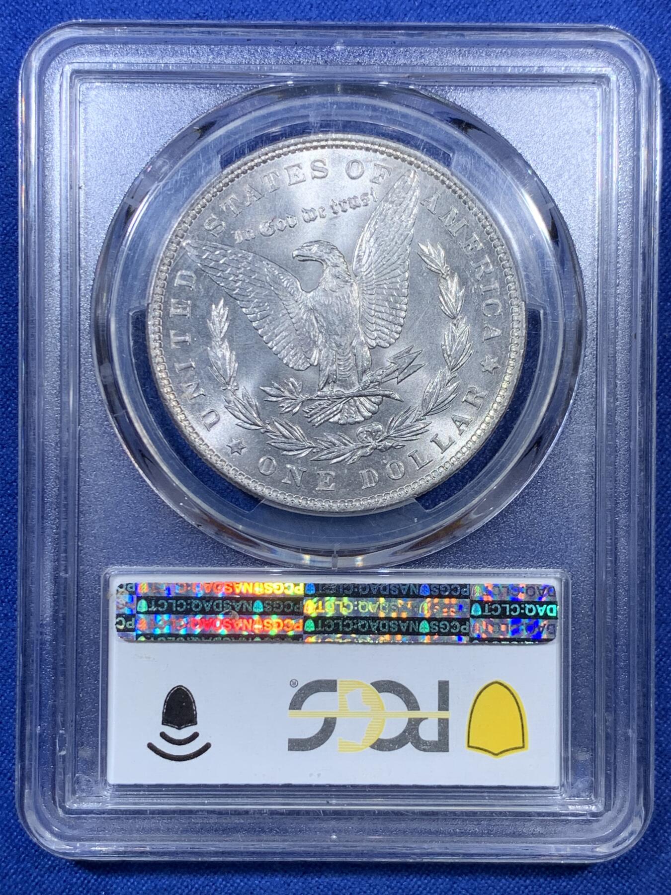 《竞宝斋》第307场   周日，周一,周二 3场连拍 （全场包邮） PCGS MS64 美国1886年摩根1美元银币