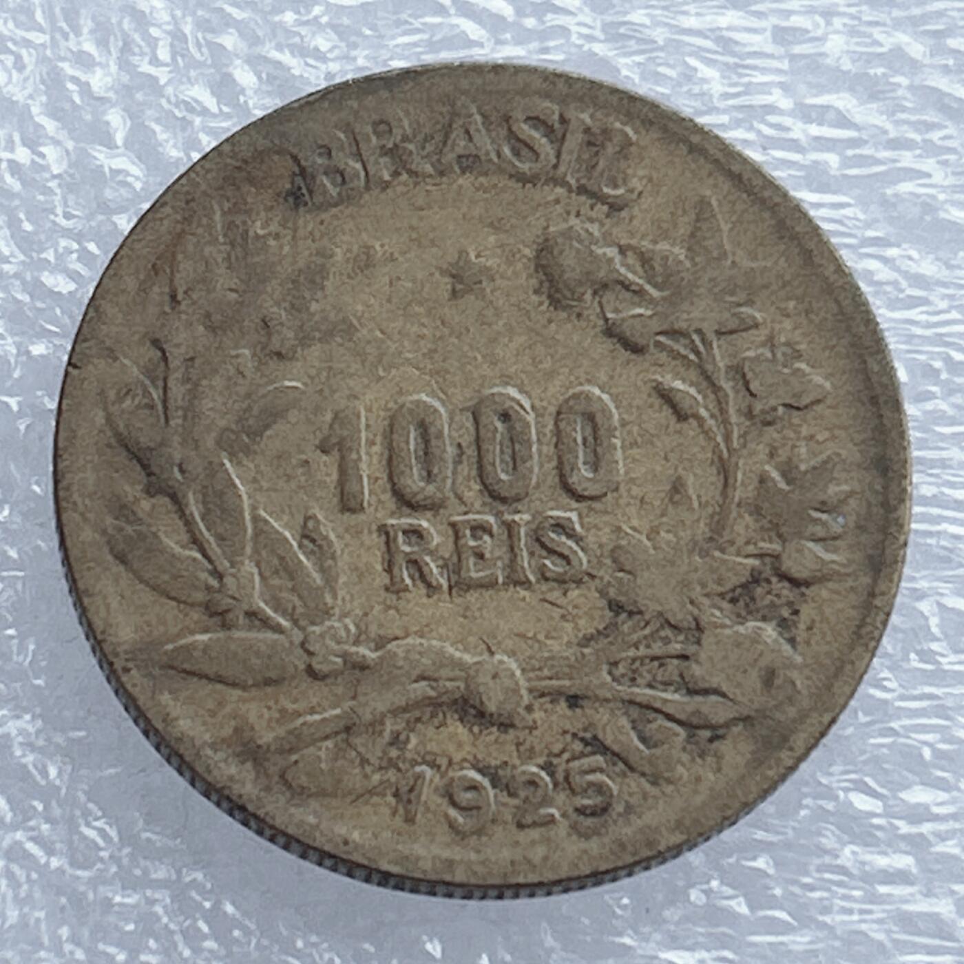 海外回流1元起拍小铺 各国钱币散币场 第16期 巴西1925年1000里斯