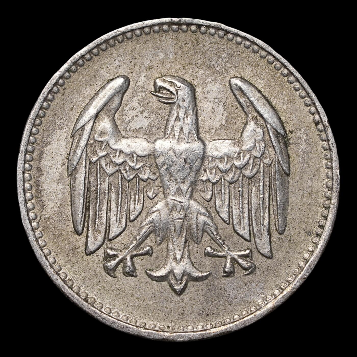 修遠堂世界钱币第三十九期 全场包邮 1924年德国1马克银币 J厂铭