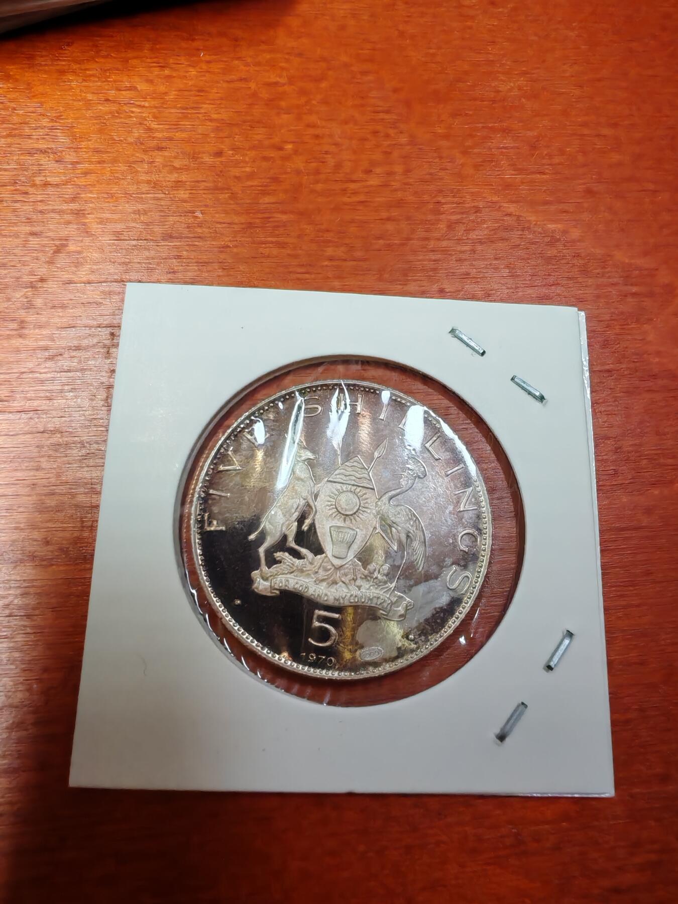 长老汇龙年精选第三十场拍卖 1969乌干达教皇访问5先令精制银币，7670枚