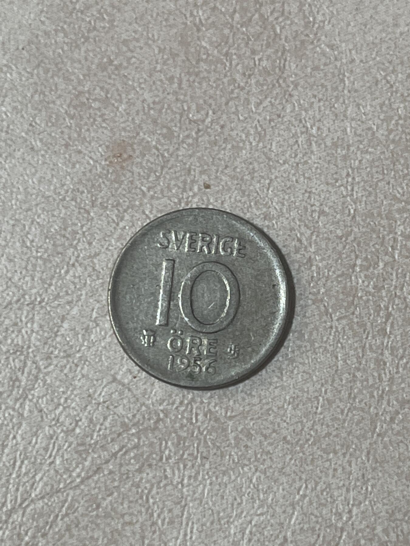 硬币钱币专拍 瑞典10欧尔银币