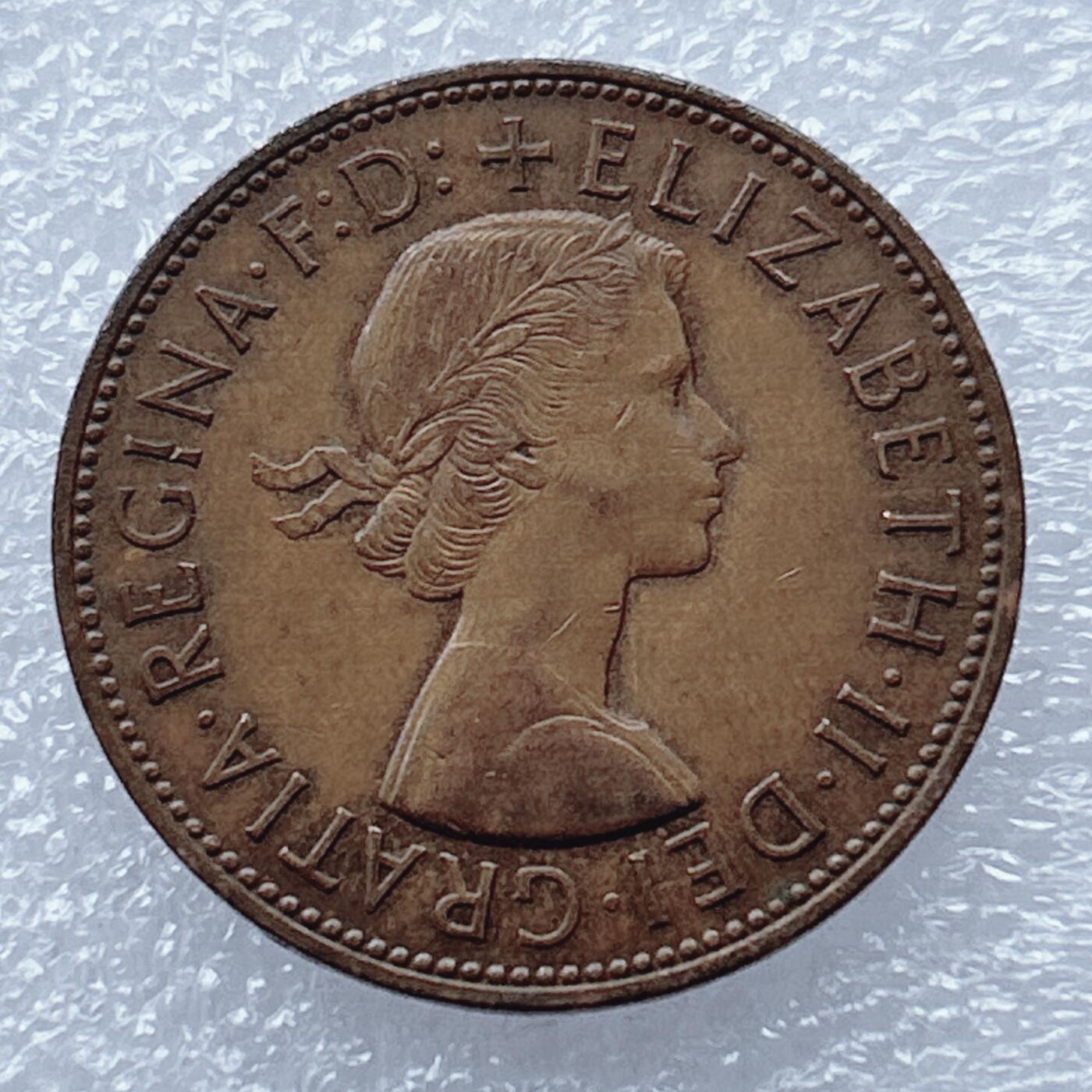 海外回流1元起拍小铺 各国钱币散币场 第16期 英国1964年1便士 伊丽莎白女王版