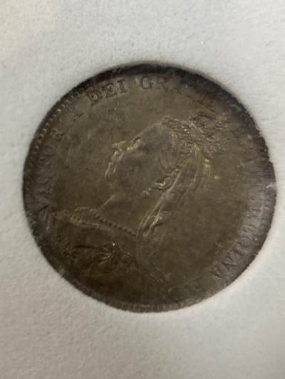 康怡轩钱币【世界各国老硬币银币专场】第252期 - 1887 英国 3便士 MS64