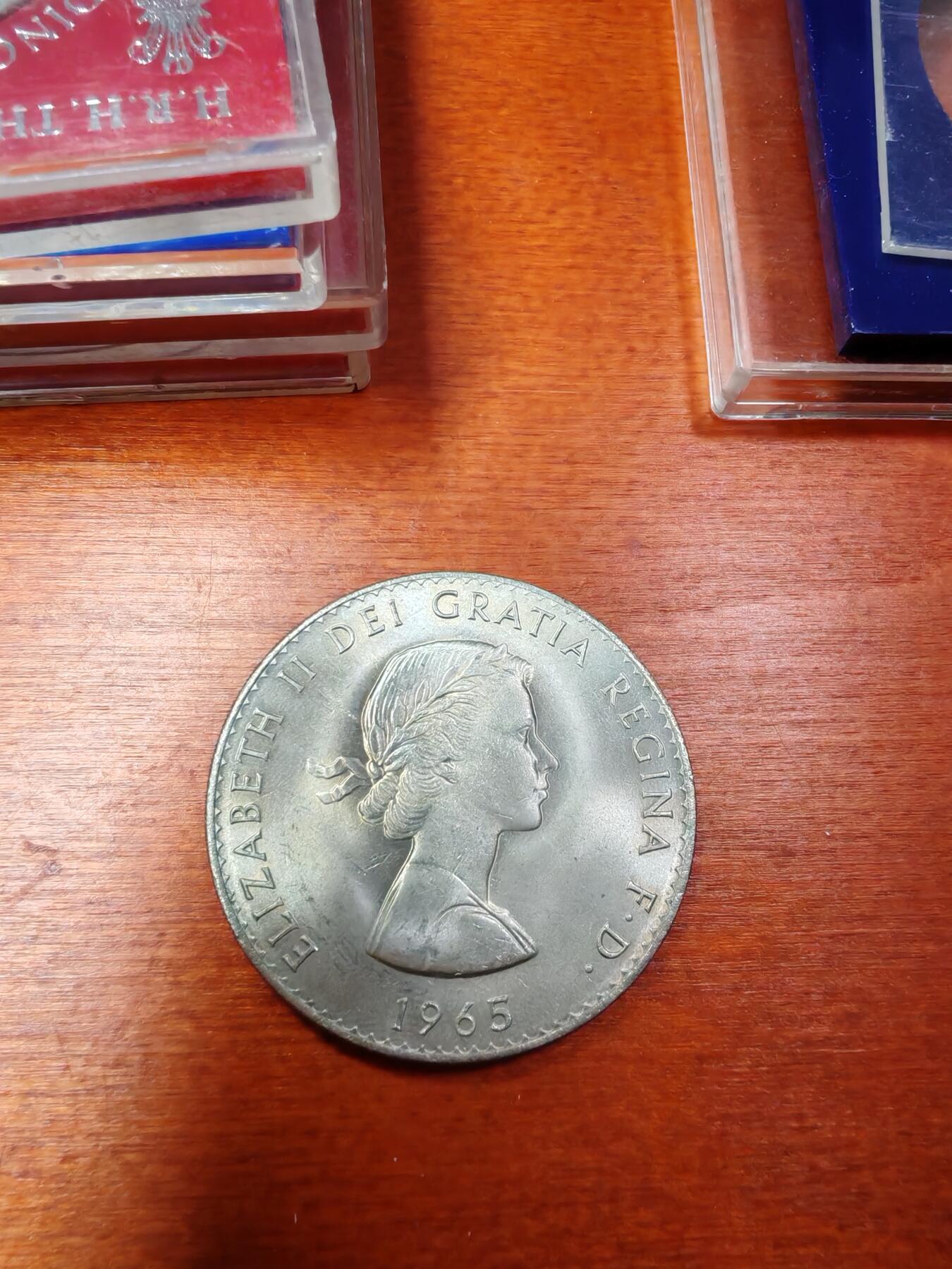 长老汇龙年精选第三十场拍卖 1965英国丘吉尔1克朗镍币，原盒