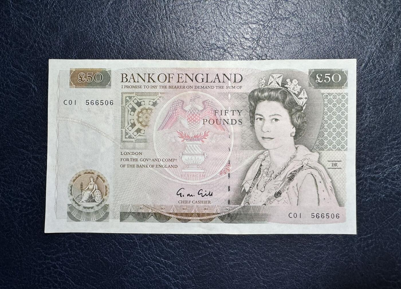 收藏联盟Quantum Auction 第377期拍卖  英国1988年50镑 品相如图  建筑师 英国皇家学会创始人之一 韦恩爵士