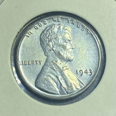 回流0916 - 全新美品！1943年钢制林肯一美分 历史上唯一的钢制版本。1943年为应对二战时期铜供应紧张而推出，但因存在诸多问题，仅生产了一年。