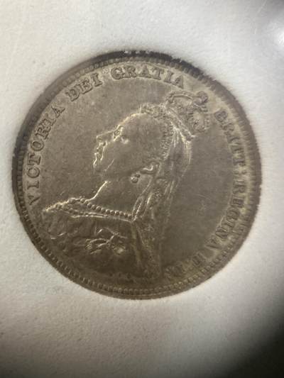 康怡轩钱币【世界各国老硬币银币专场】第444期  - 1887 英国 1先令 银币 MS60