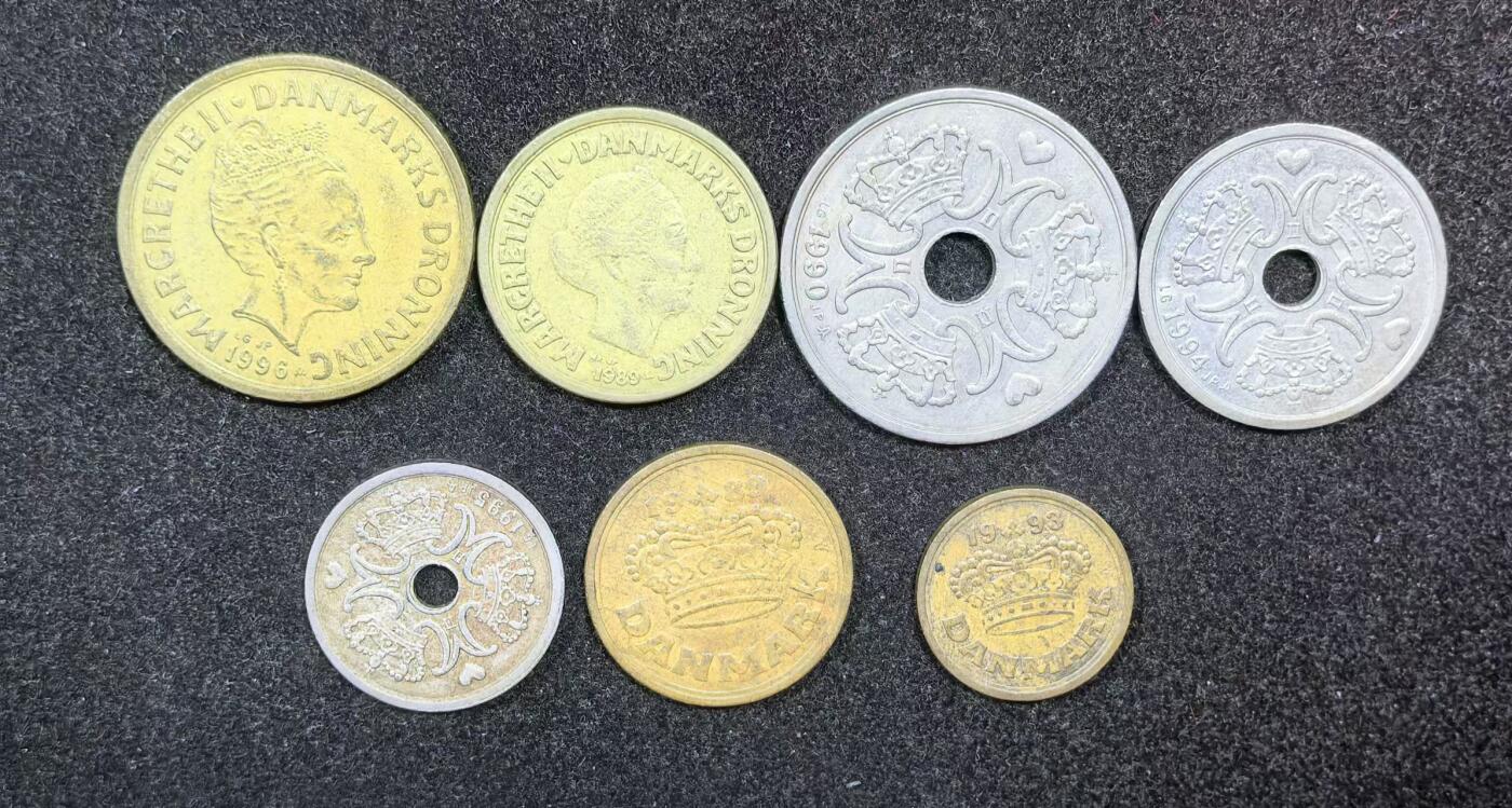 北京马甸外国币专卖微拍第126期，外国非贵金属纪念币，流通币专场，陆续上新，欢迎关注 丹麦