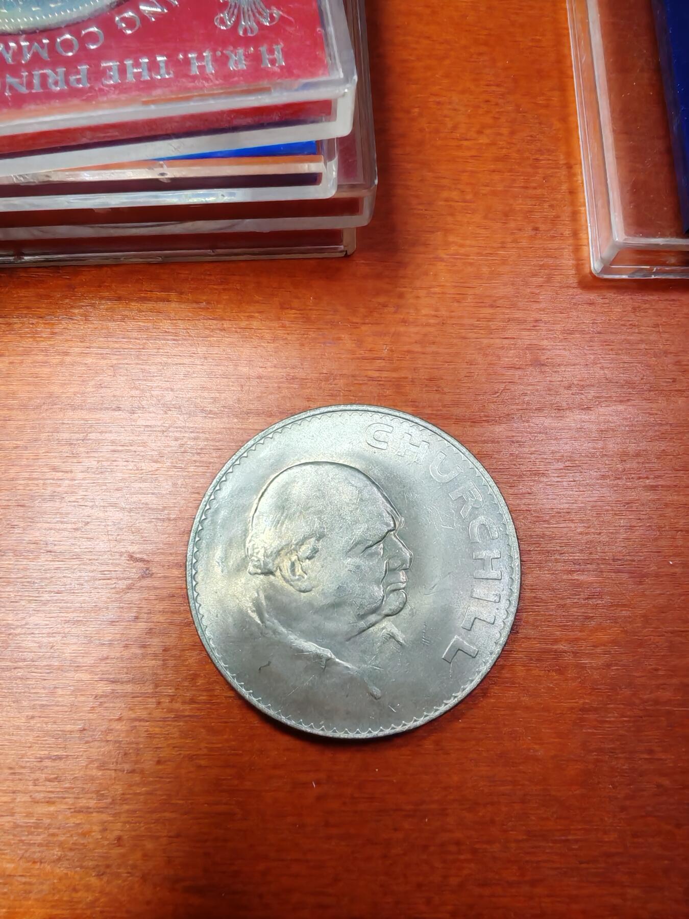 长老汇龙年精选第三十场拍卖 1965英国丘吉尔1克朗镍币，原盒