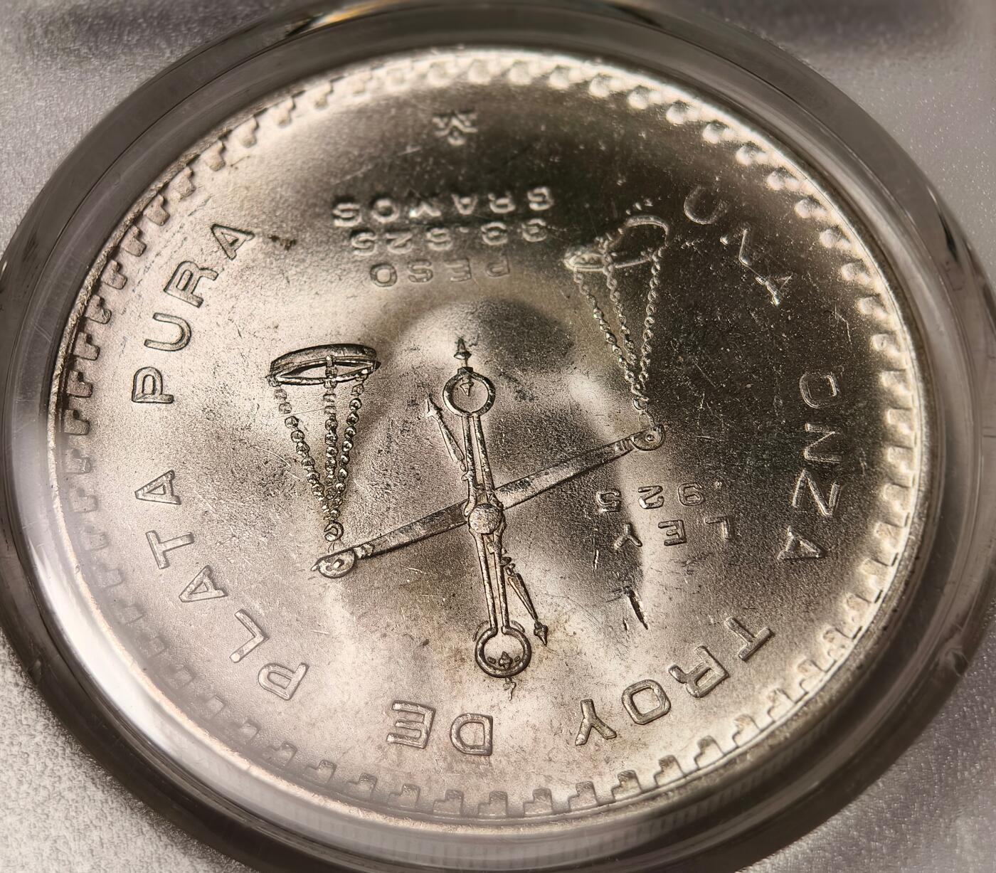 紫瑗钱币——第444期 墨西哥 1979年 MO 天平铸币机纪念币 PCGS MS65