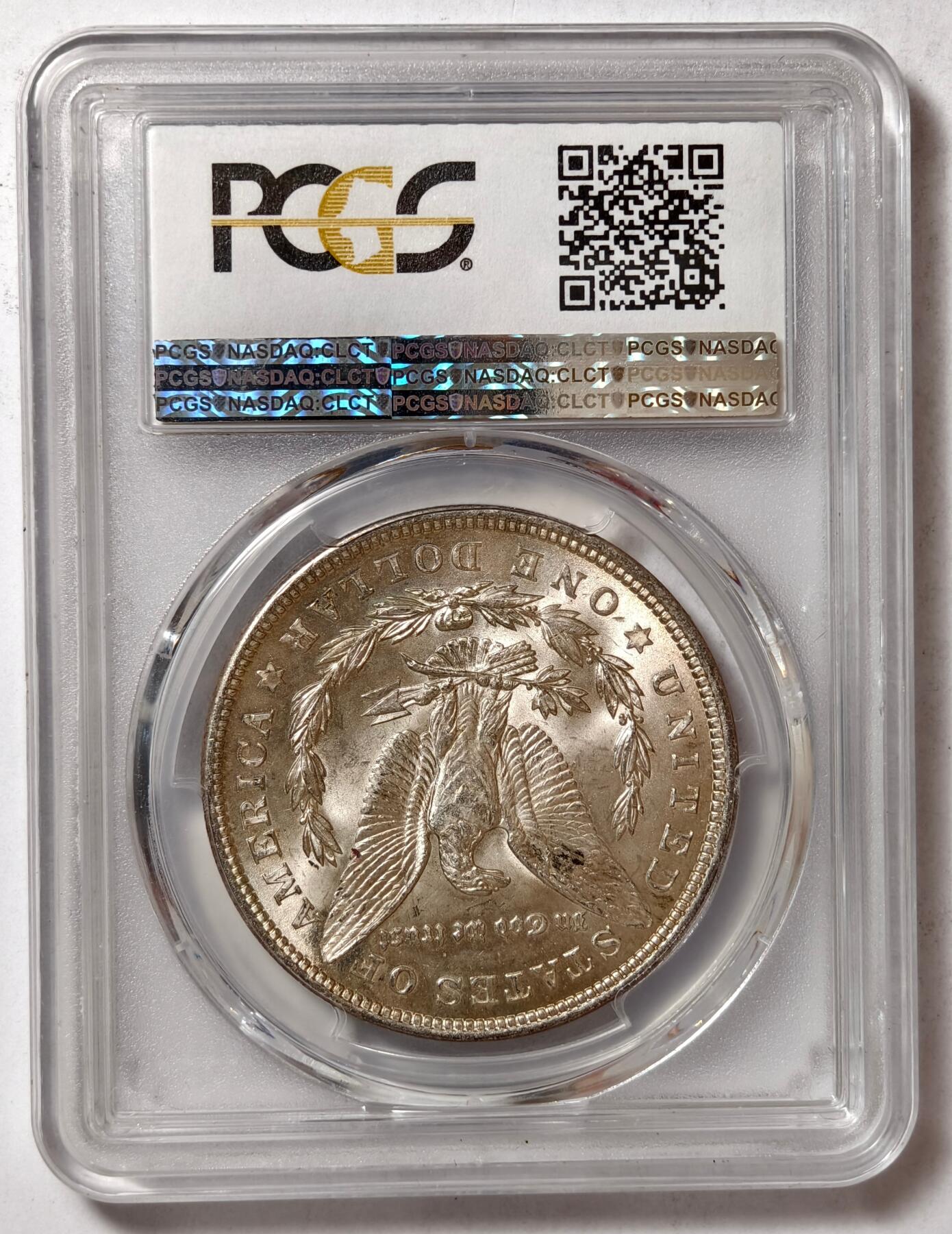 紫瑗钱币——第444期 美国 1921年 摩根 大头妹1美元 银币 PCGS MS63