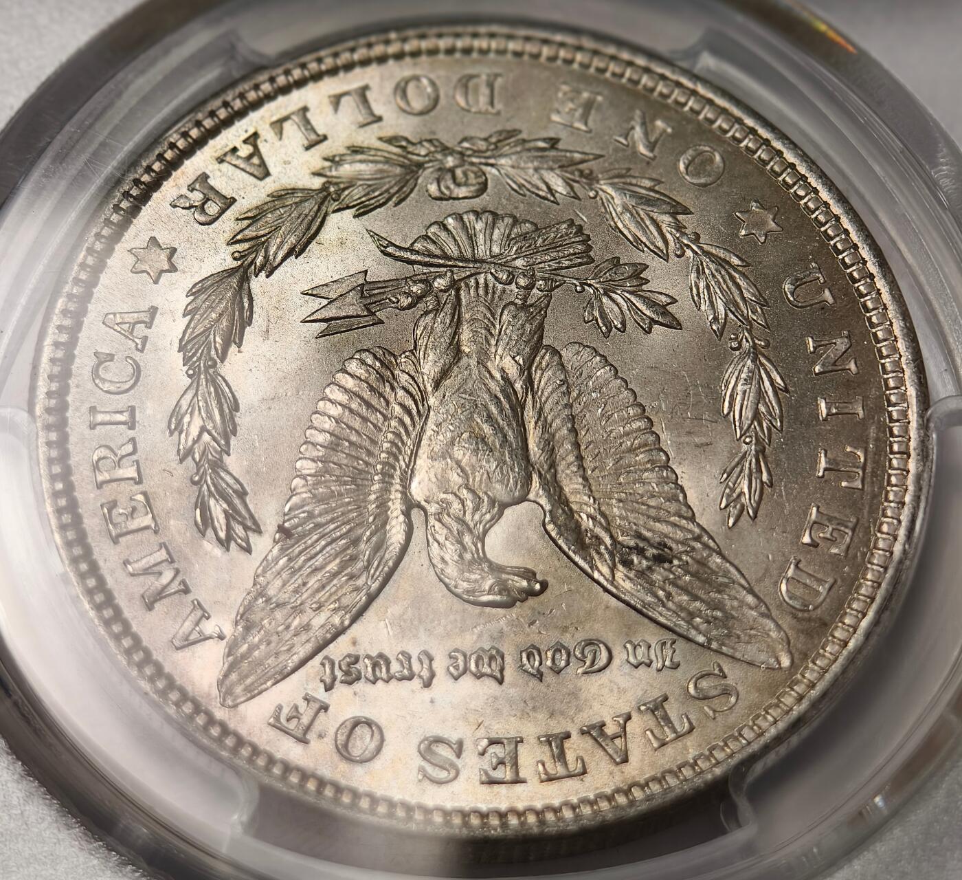 紫瑗钱币——第444期 美国 1921年 摩根 大头妹1美元 银币 PCGS MS63