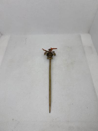 老银鎏金蕾丝簪子，尺寸14厘米，品相如图，1800包快递 - 老银鎏金蕾丝簪子，尺寸14厘米，品相如图，1800包快递