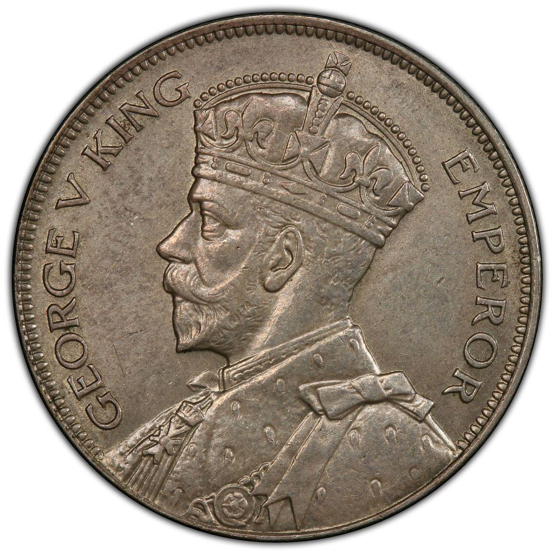 长老汇龙年精选第三十一场拍卖 1935 新西兰乔治五世1/2克朗银币，PCGS MS63