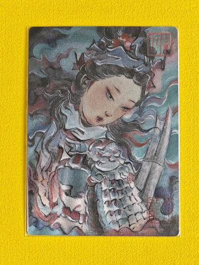 ♥国庆欢乐场：玩卡战线超级大甩拍第11期（好物、稀缺、镇册之宝） 九轩-戴家样水浒11大最美三娘05胡艺龙绘扈三娘粗闪卡