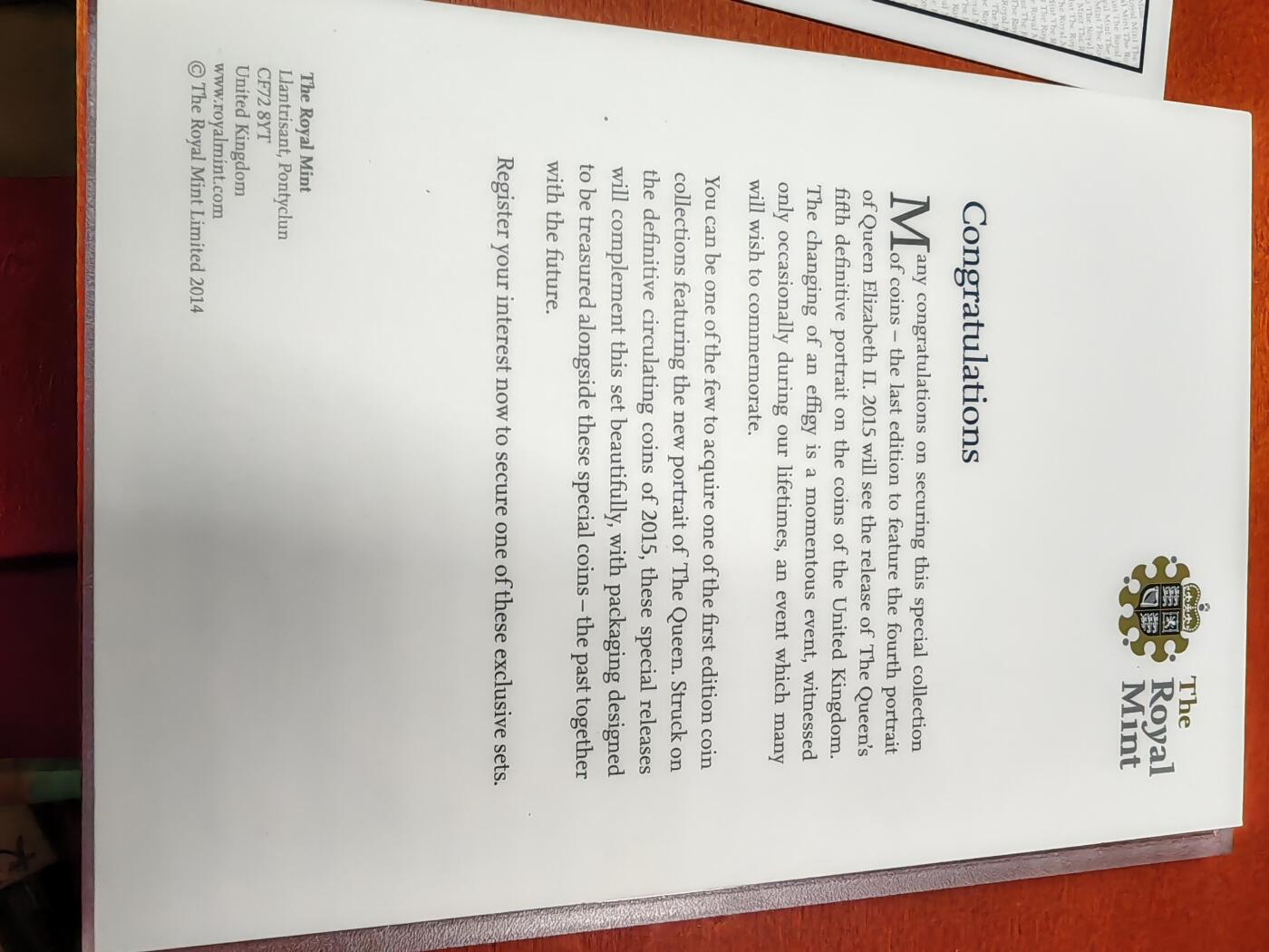 长老汇龙年精选第三十一场拍卖 2008英国钱币改版后盾徽首次大全套精制币8枚，盒证全