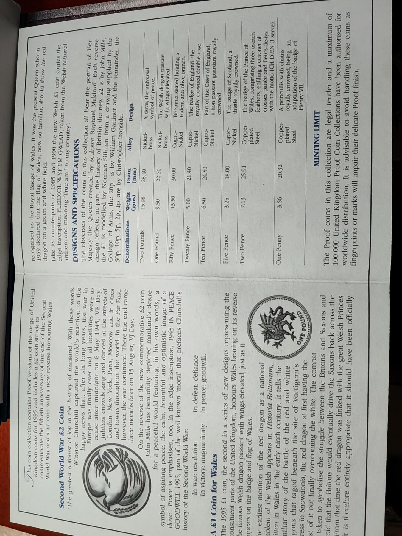 长老汇龙年精选第三十一场拍卖 1995英国年度套币精制币8枚，盒证全