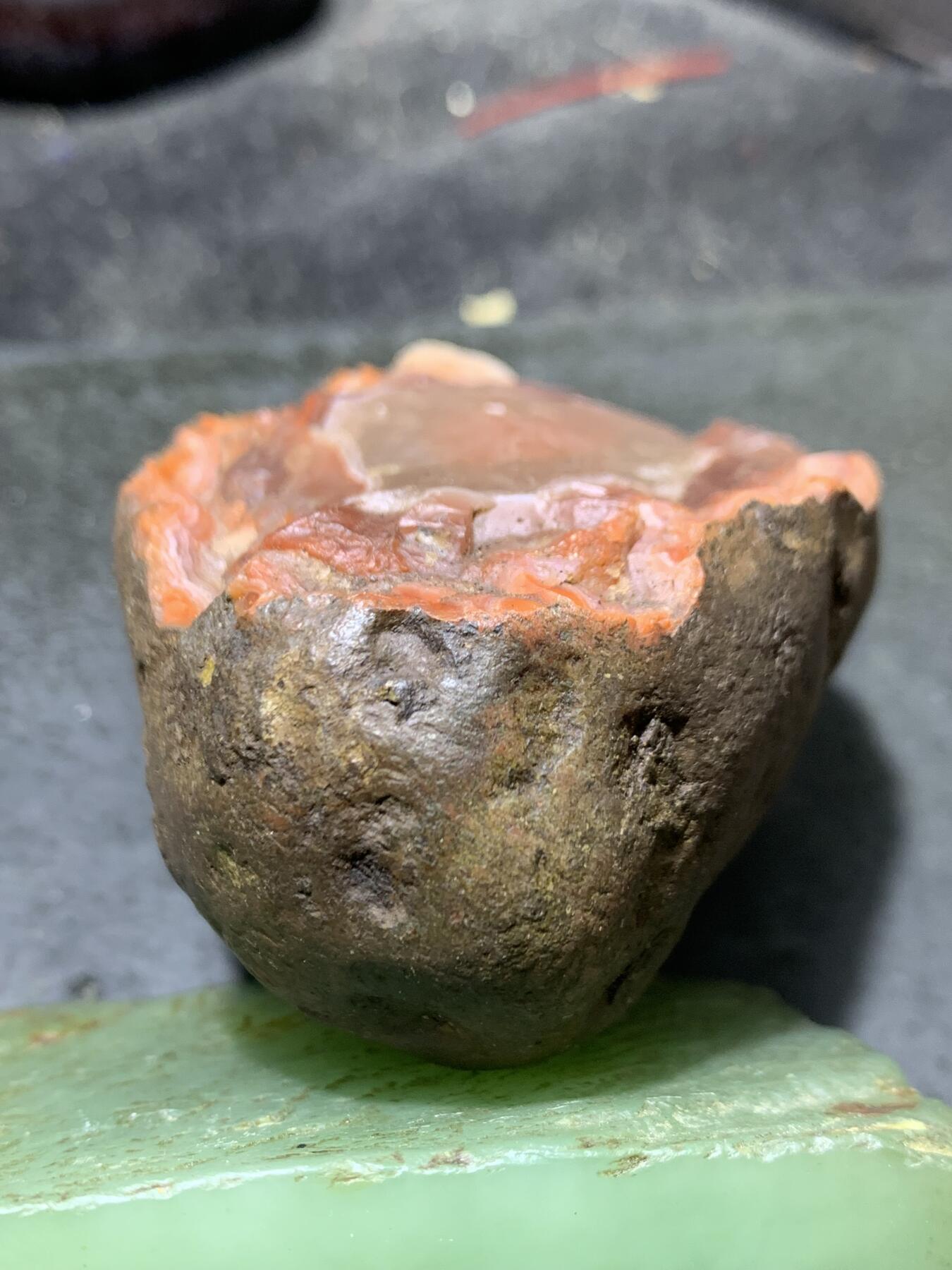 精美铁皮荔枝冻心原皮大开窗料南红玛瑙原石一颗
