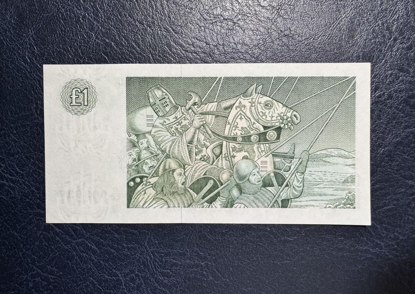 收藏联盟Quantum Auction 第377期拍卖  苏格兰克莱斯戴尔银行1983年1镑千位号 品相AU+ 号码无4