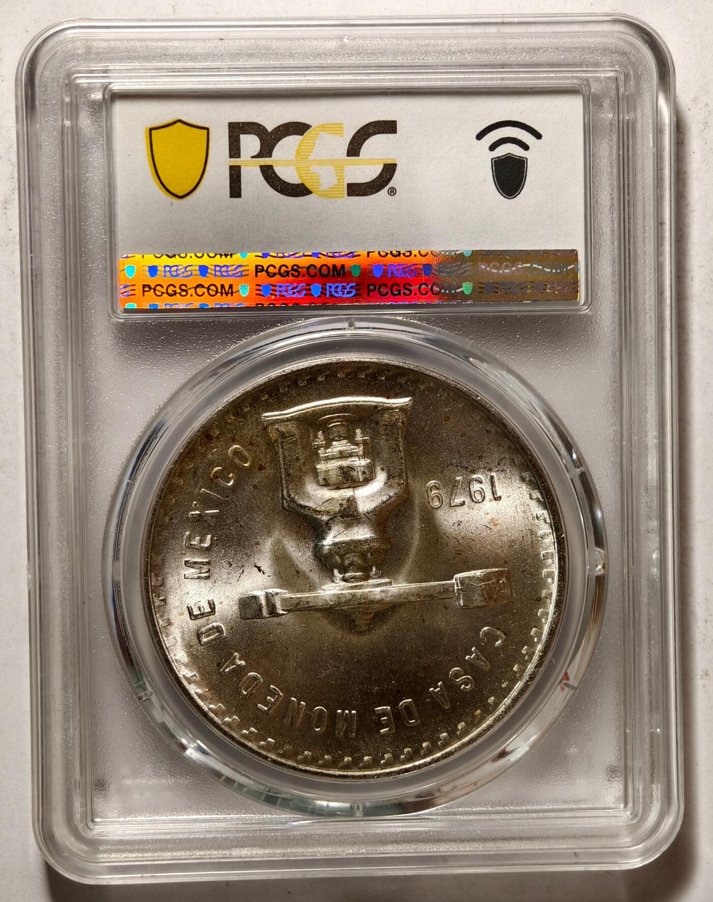 紫瑗钱币——第428期 墨西哥 1979年 MO 天平铸币机纪念币 PCGS MS65
