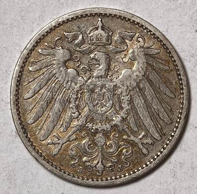 紫瑗钱币——第573期 - 德国 1902年 J版 第二帝国 长翅 1马克 银币 5.5克 0.9银