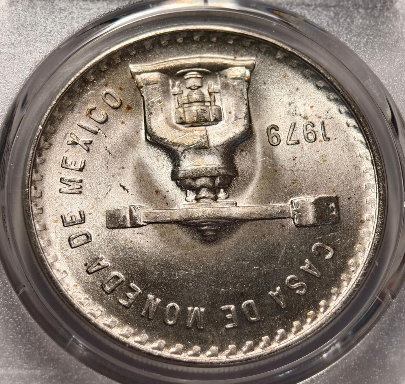 紫瑗钱币——第428期 墨西哥 1979年 MO 天平铸币机纪念币 PCGS MS65