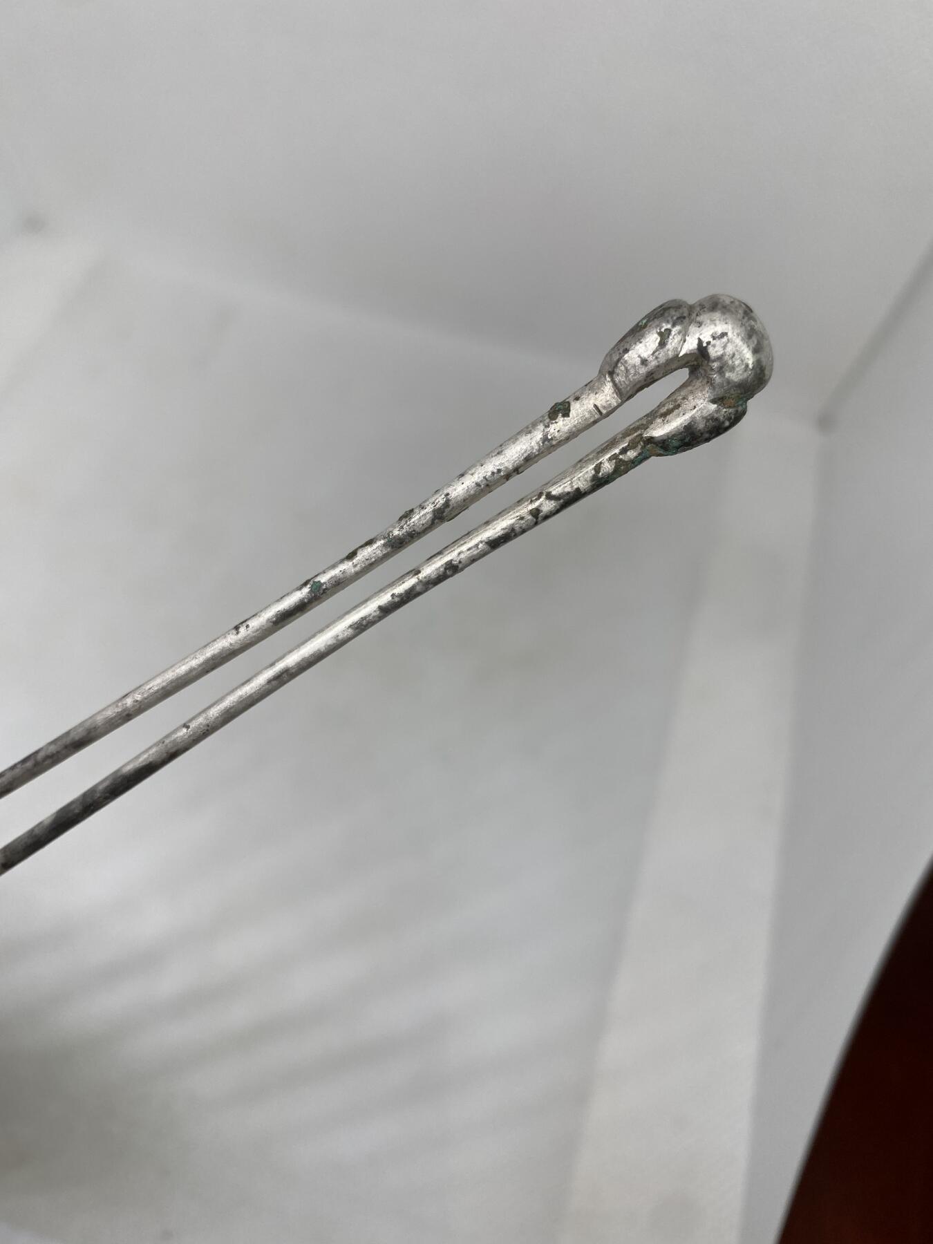 宋代银钗，尺寸25.5厘米，品相如图，500包快递