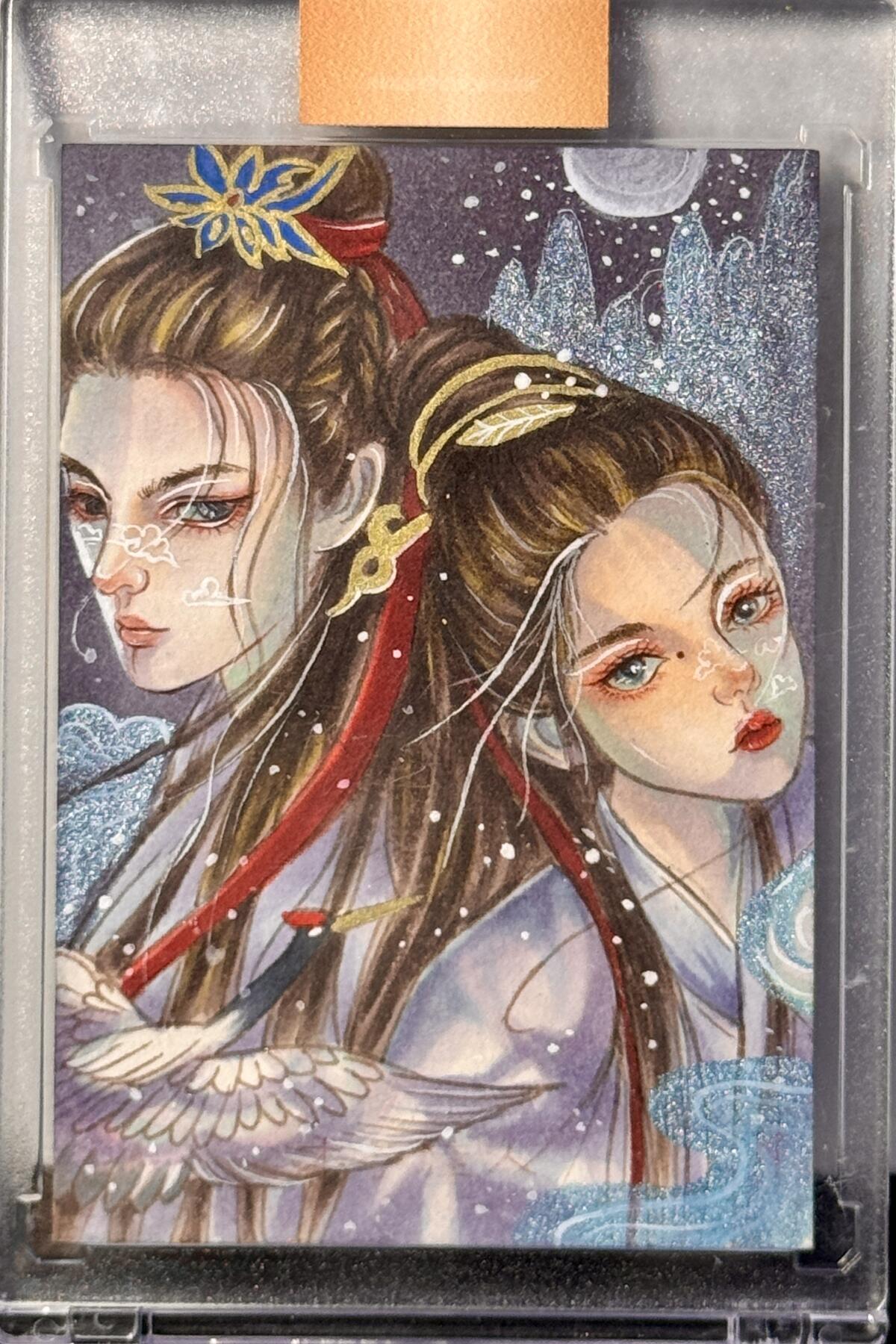 白泽拍卖卡牌手绘专场第7期（故园应露白，凉夜又秋分） 2024 才子佳人系列手绘卡 梁祝 仙女亲签 卡砖封装