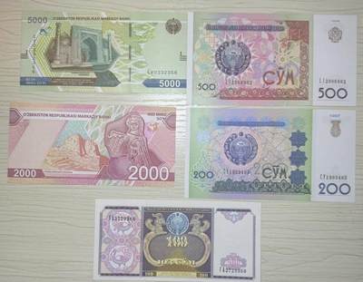 2024年兔爷钱庄第17期非全新纸币拍卖全场包邮 - 外国5张纸币UNC