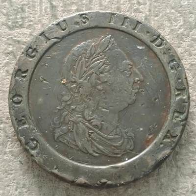 0起1加再包邮-纯粹捡漏拍-362场（克朗+FAO+东德） - 英国1797年乔治三世2便士车轮超级大铜币