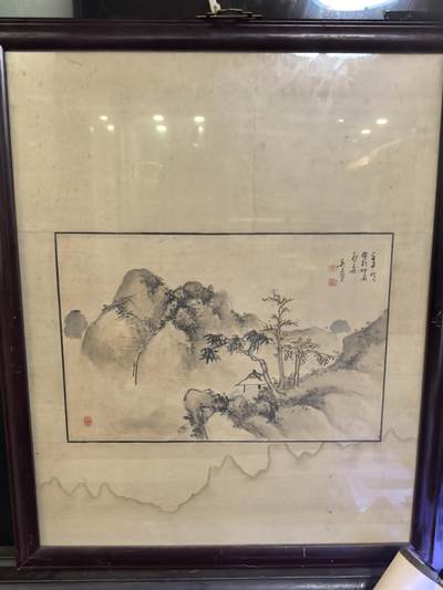 民国山水老画包老，作者不详！画心尺寸38.4*25.7cm - 民国山水老画包老，作者不详！画心尺寸38.4*25.7cm