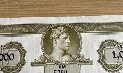 1913年纽约中央铁路债券，带钢印，有签名 1913年纽约中央铁路债券，带钢印，有签名