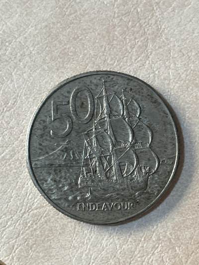 国外硬币拍卖 新西兰50分