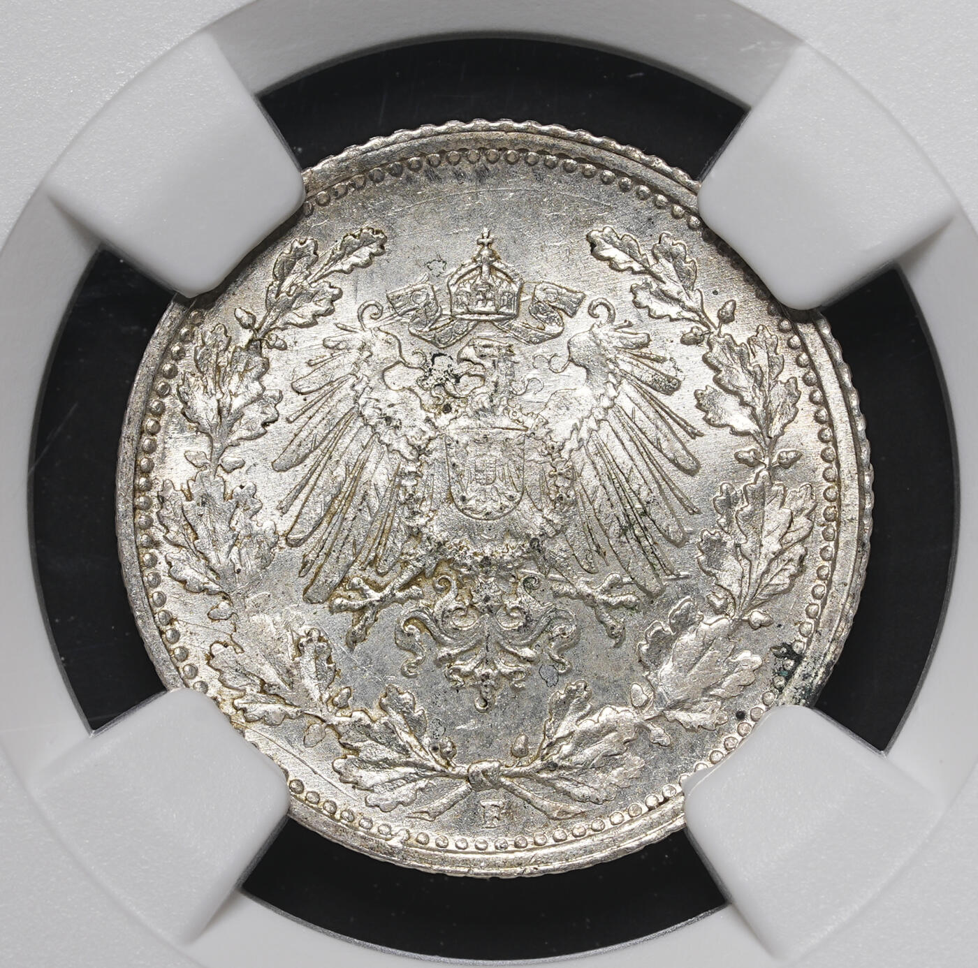 修遠堂世界钱币第四十期 全场包邮 NGC MS66 1915年德国1/2马克银币