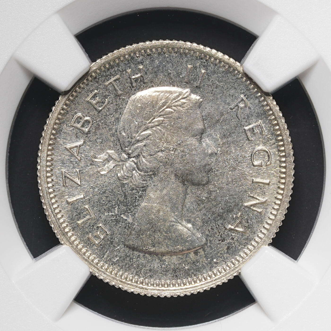 修遠堂世界钱币第四十期 全场包邮 NGC PF66 1958年南非6便士精制银币 仅铸造985枚