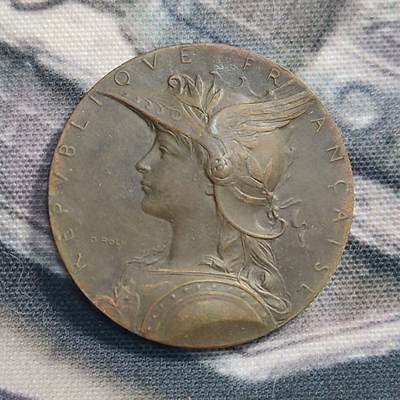 欧洲老银章铜章 - 1924罗蒂版玛丽安娜铜章