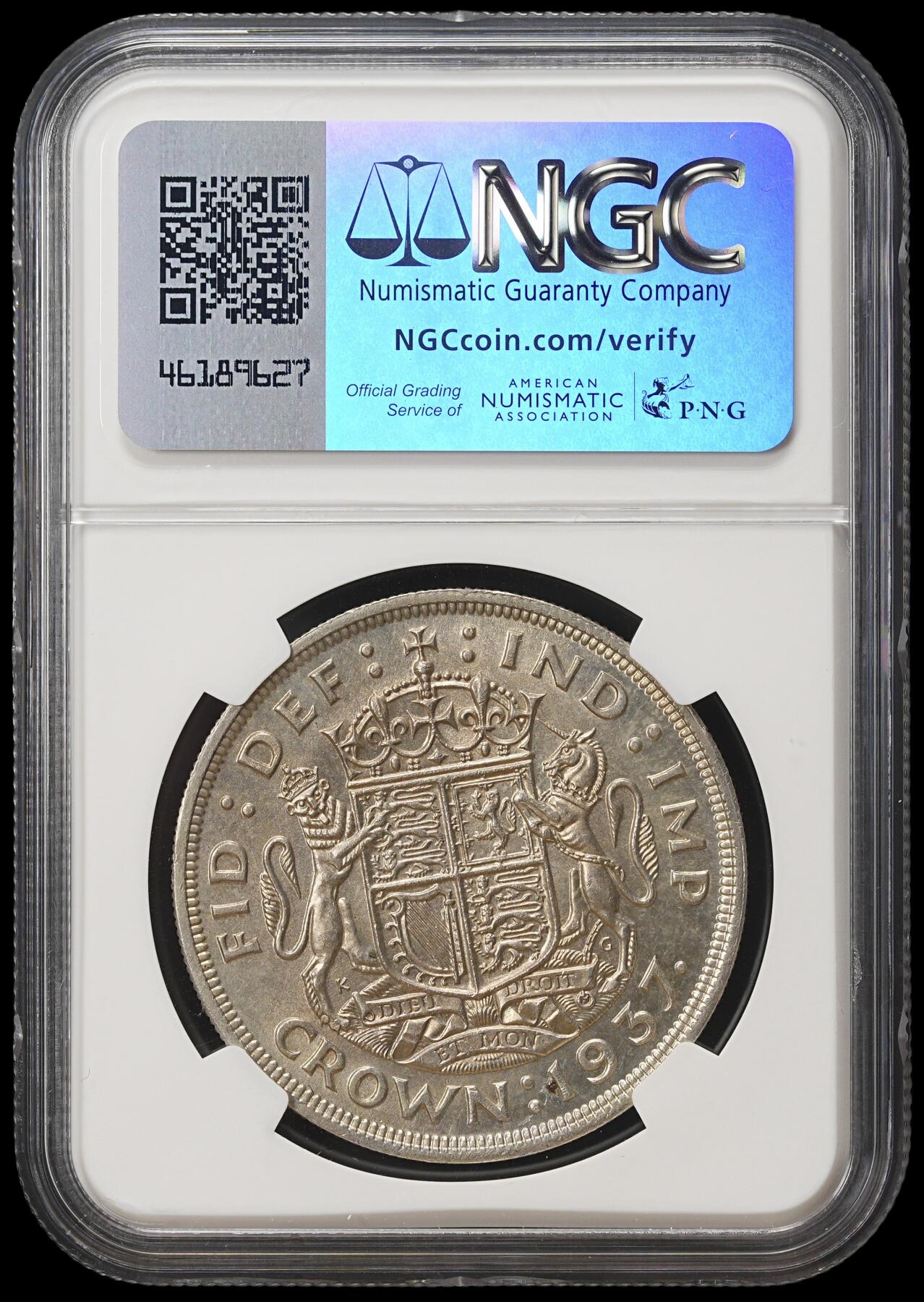 修遠堂世界钱币第四十期 全场包邮 NGC MS64 1937年英国1克朗大银币
