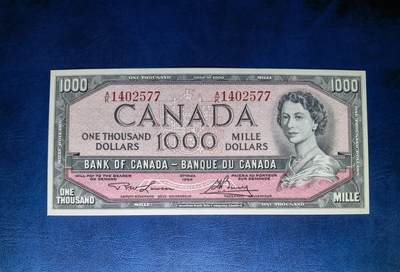 叁拾收藏第18期 - 加拿大1954年1000元  UNC
